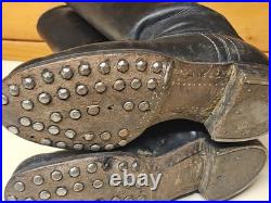 Rare Paire bottes allemandes cuir Réglementaires RZM WW2
