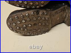 Rare Paire bottes allemandes cuir Réglementaires RZM WW2