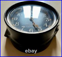 Rare, U. S. Navy Authentique Horloge Deck Clock Mark I Datee 1941 Avec Clé
