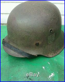 Rare casque allemand ww2 camouflage complet