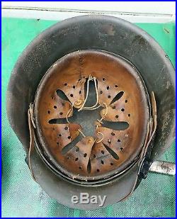 Rare casque allemand ww2 camouflage complet