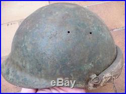 Rare casque motorisé 35 / 40 à anneaux 1ière Armée chars cavalerie 39 45 ww2