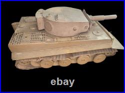 Rare char TIGRE 1 d'instruction en bois 1/20 allemagne ww2 original NO COPY