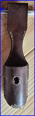 Rare gousset baïo en cuir marron pour 98k avec marquage RZM en ttbe allemand ww2