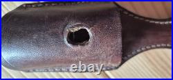 Rare gousset baïo en cuir marron pour 98k avec marquage RZM en ttbe allemand ww2