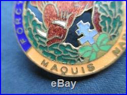Rare insigne authentique Maquis MARIAUX 1944 FFI Libération Résistance Nièvre