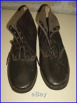 Rare paire de brodequins noir pour soldat Allemand PANZER 1944 WW2
