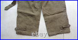Rare pantalon-salopette mod. 35 de tankiste en toile lin, daté 1940. France. WW2