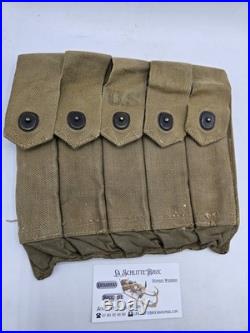 Rare porte chargeur Thompson tissus Rusco 1942 militaire militaria guerre ww2