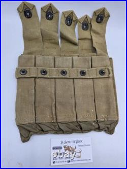 Rare porte chargeur Thompson tissus Rusco 1942 militaire militaria guerre ww2