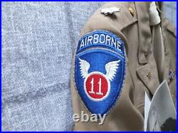 Rare uniforme militaria us ww2 original 11e division aéroportée airborne