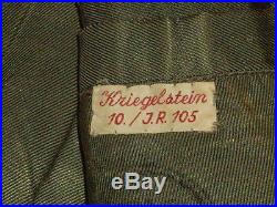 Rare waffenrock de sortie infanterie soldat Allemand régiment chasseur WW2