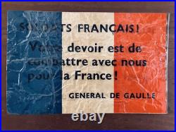 Rarissime Tract Expédition de Dakar 1940 Général de Gaulle Résistance WW2 Navy