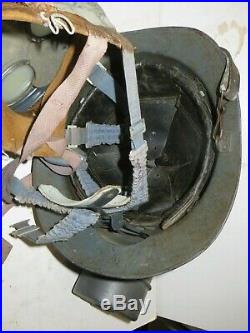 Rarissime casque ADRIAN de la Marine avec appareil de filtration, 2 ème guerre