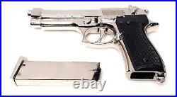Réplique Beretta 92 F 9mm Denix 1254NQ CHROME pistolet FACTICE 1975