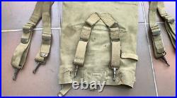 Sac À Dos Mle 1928 Avec Pochette À Gamelle Us Army Ww2 100% Original Occasion