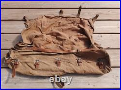 Sac à paquetage cavalerie toile cachou daté 1943 militaria WW2