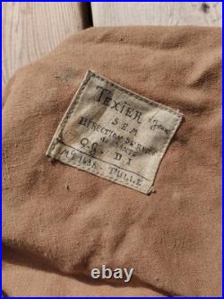 Sac à paquetage cavalerie toile cachou daté 1943 militaria WW2