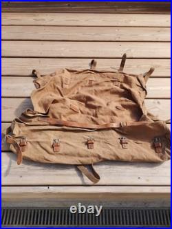 Sac à paquetage cavalerie toile cachou daté 1943 militaria WW2