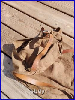 Sac à paquetage cavalerie toile cachou daté 1943 militaria WW2