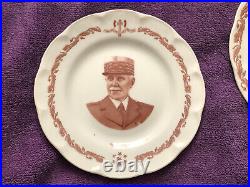 Série des 5 assiettes porcelaine à la gloire du maréchal Pétain 1942 OA 254