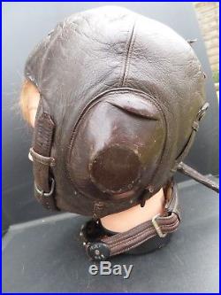 Serre tête, bonnet de vol pilote Allemand Luftwaffe 39/45 flying helmet lw
