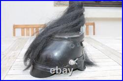 Shako allemand WW2 de la Police avec haarbuch de parade