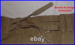 Short tropical Khaki Drill GB fabrication indienne WW2/armée française Indochine