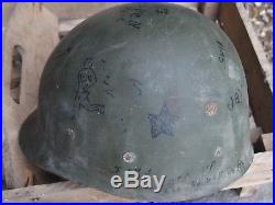 Sous casque US Liner WWII pin-up nue érotique Army