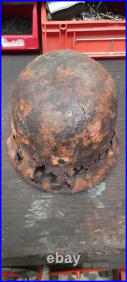 Superbe Casque Allemand De Fouille Militaria 39 45