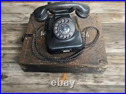 Superbe Telephone Allemand BAKÉLITE Noire Siemens 1930 WW2 German
