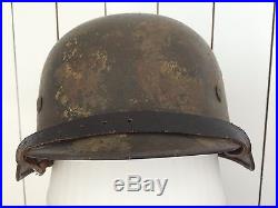 Superbe casque allemand camouflé WW2