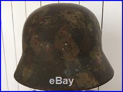 Superbe casque allemand camouflé WW2