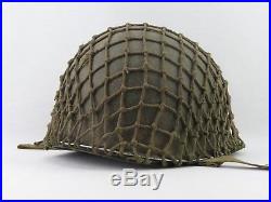 Superbe casque américain USM1 TERRAIN NORMANDIE 1944 US WWII