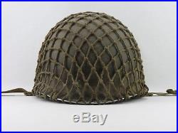 Superbe casque américain USM1 TERRAIN NORMANDIE 1944 US WWII