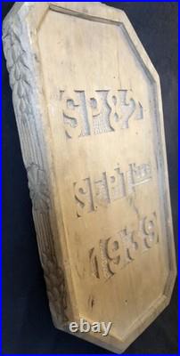 TRAVAIL DE SOLDAT SP82 SEPTbre 1939 BOIS SCULPTÉ SECTEUR POSTAL 82