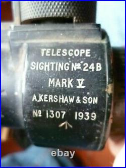 Telescope lunette Canon, char, artillerie Anglais 1939 MK V Kershaw & son