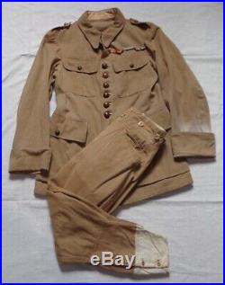 Tenue vareuse/veste + culotte/pantalon officier Troupes Coloniales français WW2