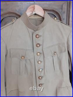 Tirailleurs Vareuse en toile sable de sous-officier de tirailleur année 1938