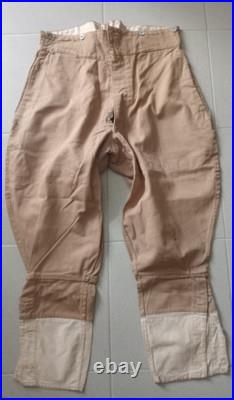 Tres Beau Pantalon-culotte Toile Kaki Troupes D'afrique Daté 1939 Taille 84 Ttbe
