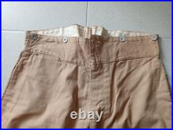 Tres Beau Pantalon-culotte Toile Kaki Troupes D'afrique Daté 1939 Taille 84 Ttbe