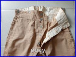 Tres Beau Pantalon-culotte Toile Kaki Troupes D'afrique Daté 1939 Taille 84 Ttbe