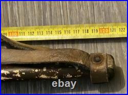 Très Rare paire de Bâtons de Skis allemand bois peinture Blanche WW2