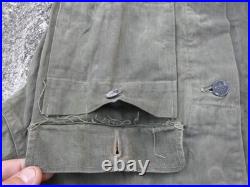 US ARMY WW2 Authentique Combinaison HBT Impregnée Anti Gaz PG Vendu en l'état