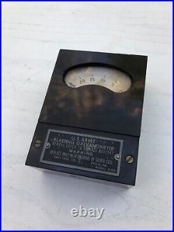 US Army WW2 Blasting Galvano Meter Model E 80 Rare Vintage Galvanometer