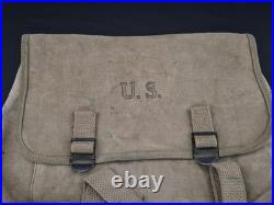 US WW2 / Musette M36 caoutchouté daté 1943 (authentique)