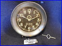 U. S. NAVY TRES BELLE HORLOGE DECK CLOCK mark I DATEE 1940 à voir