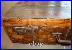 Valise peinte en bois 6° RTS Régiment Tirailleurs Sénégalais ORIGINAL Coloniale