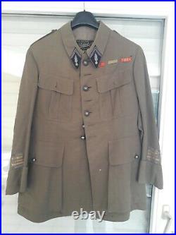 Vareuse uniforme Automitrailleuses 1930 col aiglon France WW2