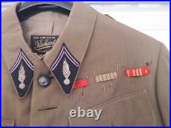 Vareuse uniforme Automitrailleuses 1930 col aiglon France WW2